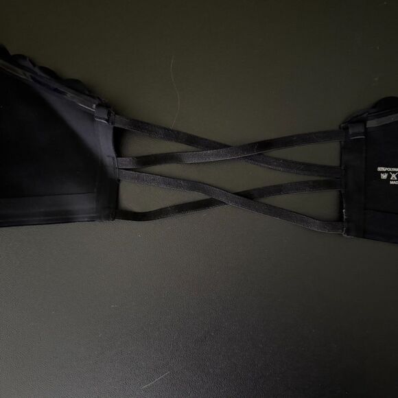 Seamless Strapless Front Closure Bra With Wave Edge Design, Casual Style -Large - Picture 6 of 7